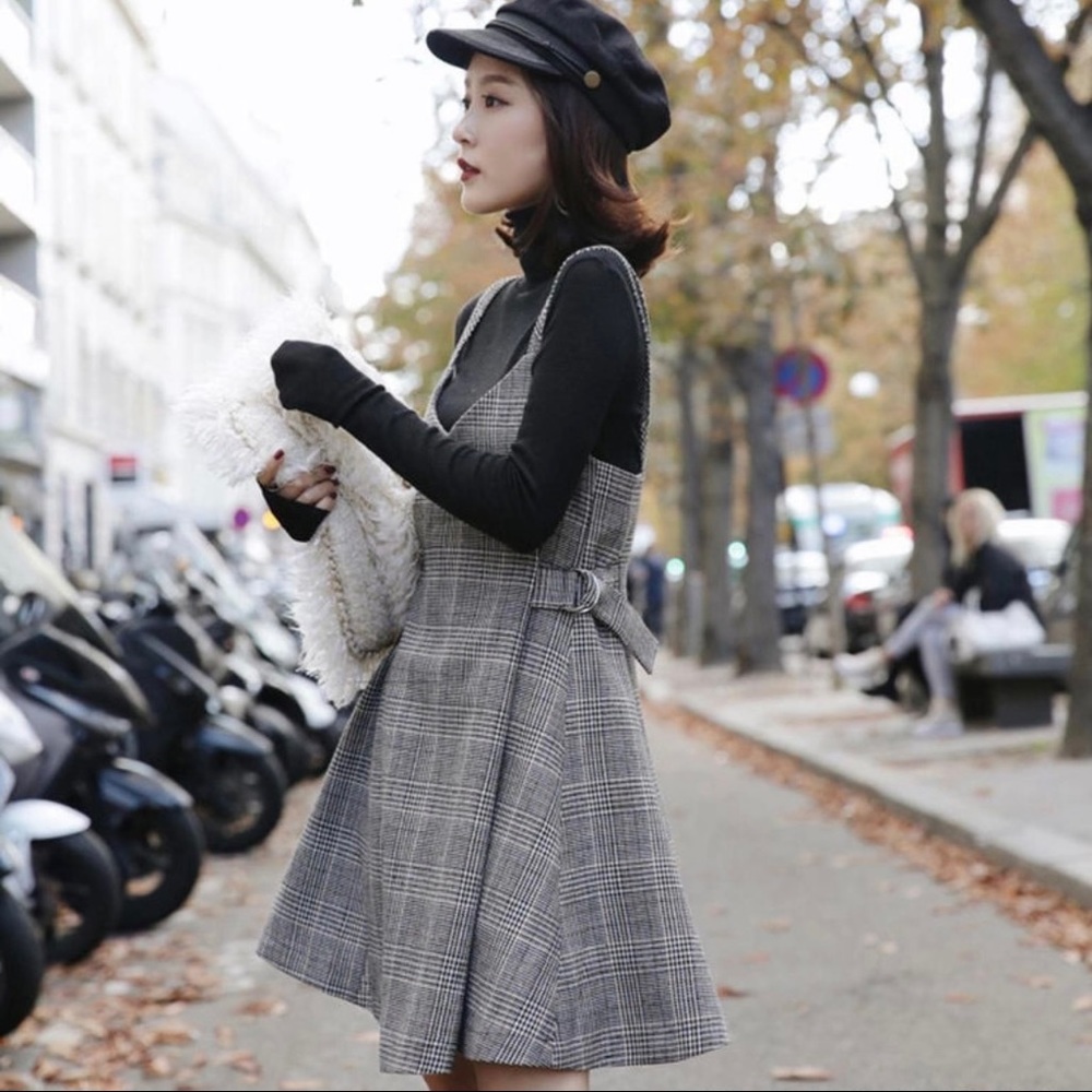 Plaid Pinafore Dress